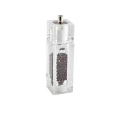 Pfeffermühle und Salzstreuer Kombi, quadratisch - Acryl (16,5cm)