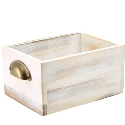 Präsentationsschublade, Akazienholz, 21,5x15x11cm - weiß