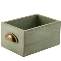 Präsentationsschublade, Akazienholz, 21,5x15x11cm - grün
