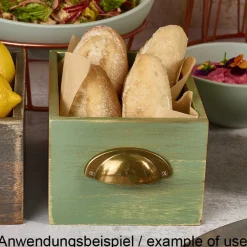 Präsentationsschublade, Akazienholz, 21,5x15x11cm - grün