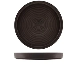 Präsentationsteller Antigo Steingut Antikbronze – 18 cm (6 Stk.)