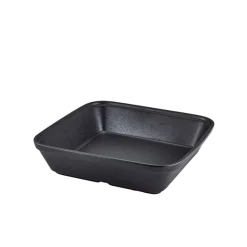 Quadratischer Bräter Forge Buffet Steingut Gusseisen-Optik – 24,5 x 24,5 x 6,5 cm (6 Stk.)