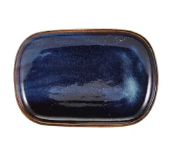 Rechteckiger Teller Terra Aqua Blue - 24 x 16,5 cm (12 Stk.)