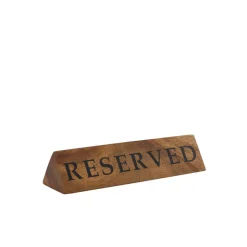 Reserviert-Schild "Reserved", Akazienholz - 15x4x3cm