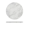 Runde Platte, Melamin, Marmoroptik weiß - 28,5cm