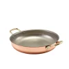 Runde Schale mit Henkeln, Edelstahl kupferfarben - 24,5x5cm (3 Stk.)