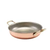 Runde Schale mit Henkeln, Edelstahl kupferfarben - 22x5cm (6 Stk.)