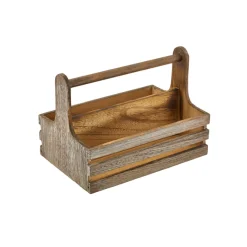 Rustikaler Table Caddy, Holz - 20x15,3x18cm