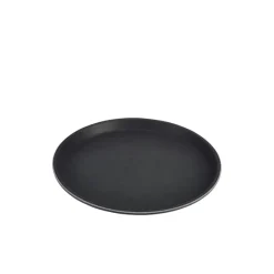 Rutschfestes Tablett, rund, PP schwarz - 35,5cm