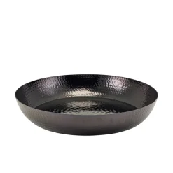 Schale aus gehämmertem Aluminium, schwarz - 44 cm