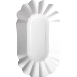 Schale oval, Pappe pure weiß - 10,5x20,0x3,5cm (1000 Stk.)