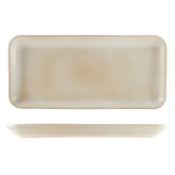 Schmale rechteckige Platte Antigo Steingut Barley – 35 x 16,5 cm (3 Stk.)