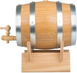 Schnapsfass, Eiche Natur mit verzinkten Fassreifen, 5l