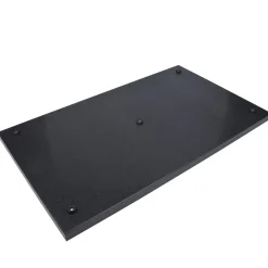 Schneidebrett mit Saftrille, HDPE schwarz - 49,5x29,5cm