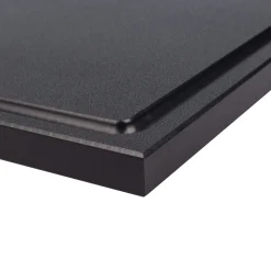 Schneidebrett mit Saftrille, HDPE schwarz - 29,5x19,5cm