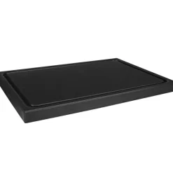 Schneidebrett mit Saftrille, HDPE schwarz, Prime Bar - 30x20x2cm
