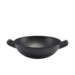 Schüssel in Wok-Optik, Melamin schwarz - 30cm