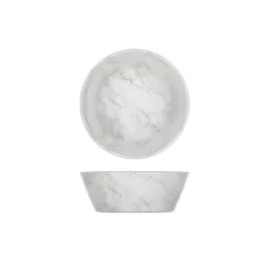 Schüssel, Melamin, Marmoroptik weiß - 20,5x7,5cm (6 Stk.)