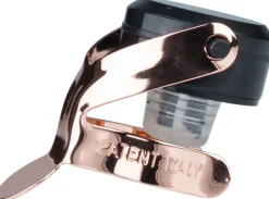 Sekt- / Champagnerflaschenverschluss Secure Bottle Sealer - schwarz-kupferfarben
