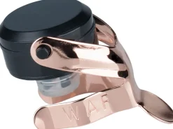 Sekt- / Champagnerflaschenverschluss Secure Bottle Sealer - schwarz-kupferfarben
