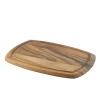 Servierbrett mit Aussparung für Schälchen, Akazienholz - 36x25,5x2cm