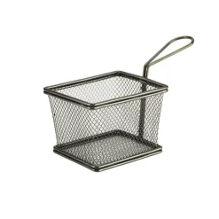 Servierkorb, Edelstahl, schwarz - 12,5x10x8,5cm (6 Stk.)