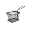 Servierkorb, Edelstahl, schwarz - 10x8x7,5cm (6 Stk.)