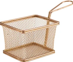 Servierkörbchen Edelstahl kupferfarben - 12,5x10x8,5cm
