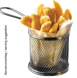 Servierkörbchen rund, Edelstahl - 9,3x9cm