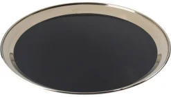 Serviertablett, Edelstahl / Vinyl, 36cm