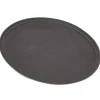 Serviertablett oval, Fiberglas rutschfest, schwarz - 58,5x78,7cm