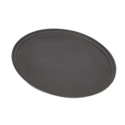 Serviertablett oval, Polypropylen rutschfest, schwarz - 56,5x68,6cm