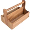 Table Caddy / Bar Organizer, Holz, braun - 25x16x17,5cm