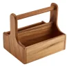 Table Caddy / Bar Organizer, Holz, braun - 20x15,4x18cm