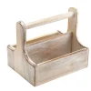Table Caddy / Bar Organizer, Holz, weiß - 20x15,4x18cm