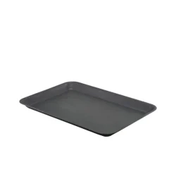 Tablett, Edelstahl vintage schwarz - 31,5x21,5cm