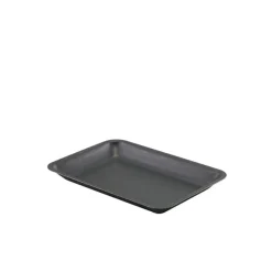 Tablett, Edelstahl vintage schwarz- 20x14cm