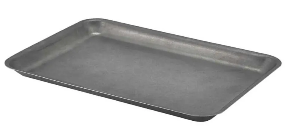 Tablett, Edelstahl, Vintage - 31,5x21,5cm