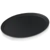 Tablett oval, rutschfest, Polypropylen schwarz - 63x52x3cm