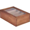 Teebox aus Akazienholz - 30x20x10 cm