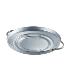 Teller Mülleimerdeckel-Optik - verzinkter Stahl