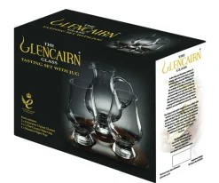 The Glencairn Whisky Tasting Set mit 2 Gläsern, Wasserkrug und Holztablett