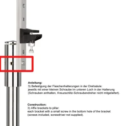 Thekendrehständer für 6 Flaschen (0,7l-1,0l)