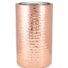 Thermo-Flaschenkühler, Edelstahl gehämmert kupferfarben - 12x20cm