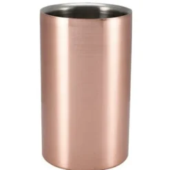 Thermo-Flaschenkühler, Edelstahl kupferfarben - 12x20cm