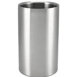 Thermo-Flaschenkühler, Edelstahl matt - 12x20cm