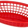 Tischkorb rot, PE, oval - 23,5x15x4,5cm