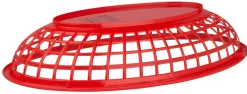 Tischkorb rot, PE, oval - 23,5x15x4,5cm