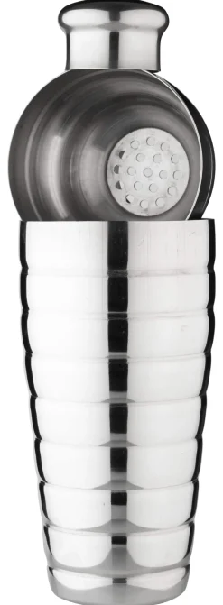 3-tlg. Cocktail Shaker, gerillt - Edelstahl (700ml)