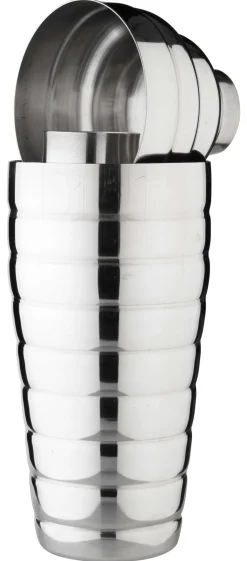 3-tlg. Cocktail Shaker, gerillt - Edelstahl (700ml)